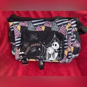 Nightmare Before Christmas Multicolor Graphic Messenger Bag- NWT